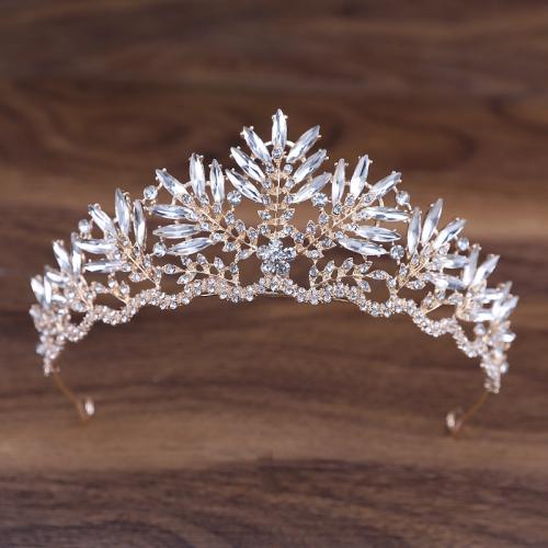 Bridal Tiaras, Tibetan Style, plated, fashion jewelry & for woman & with rhinestone, more colors for choice, nickel, lead & cadmium free, diameter 140mm, height 65mm, arc length 280-300mm, Sold By PC