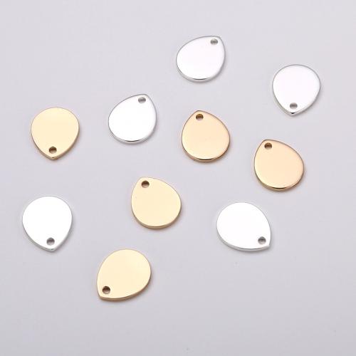Brass Jewelry Pendants, Teardrop, DIY, more colors for choice, nickel, lead & cadmium free, 12x10mm, Sold By PC