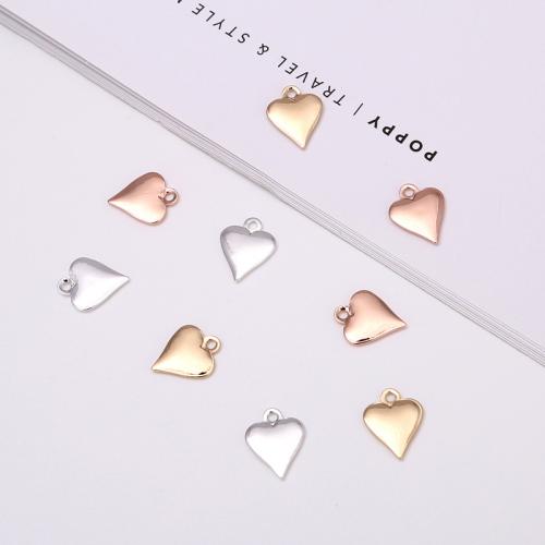 Colgantes de Metal en Forma Corazón, Bricolaje, más colores para la opción, libre de níquel, plomo & cadmio, 11x9mm, Vendido por UD