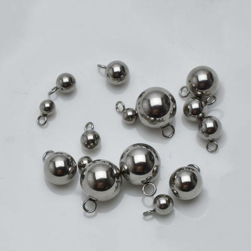 Stainless Steel Pendants, 304 Stainless Steel, Round, polished, DIY & different size for choice, original color, Sold By PC