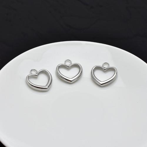 Stainless Steel Heart Pendants, 304 Stainless Steel, polished, DIY, original color, 18x20mm, Sold By PC