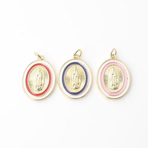 Brass Jewelry Pendants, gold color plated, DIY & enamel, more colors for choice, nickel, lead & cadmium free, 22.20x15.80x2.50mm, Sold By PC