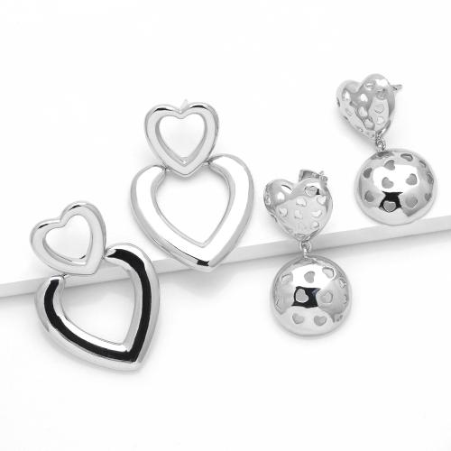 Messing Drop ørering, forgyldt, mode smykker & forskellige design til valg, sølv, nikkel, bly & cadmium fri, Solgt af par