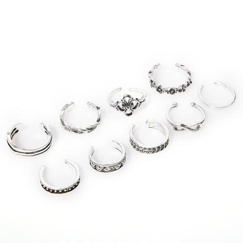 Zinc Alloy Toe Ring 9 pieces & fashion jewelry & for woman nickel lead & cadmium free Sold By Set