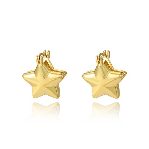 Brass Leverback Earring, Star, plated, for woman, more colors for choice, 20x22mm, Sold By Pair