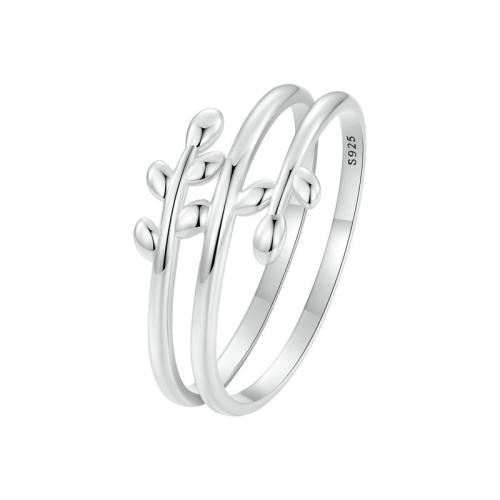 925 Sterling Silver Finger Rings, plated, different size for choice & for woman, silver color, Sold By PC