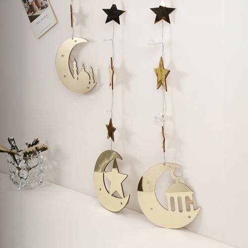 Hanging Ornaments, Middle Density Fibreboard, with PVC Plastic, for home and office & different styles for choice, golden, Sold By PC