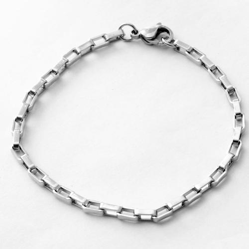 Bracelet d'acier titane, unisexe & normes différentes pour le choix, couleur originale, 10PC/sac, Vendu par sac