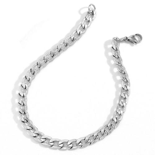 Titanium Steel Bracelet & Bangle, polished, different size for choice & for man, original color, 5PCs/Bag, Sold By Bag