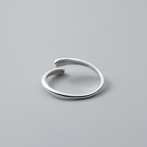 925 Sterling Silver Cuff Finger Ring, Teardrop, fashion jewelry & for woman, silver color, US Ring Size:5.5-8.5, Sold By PC