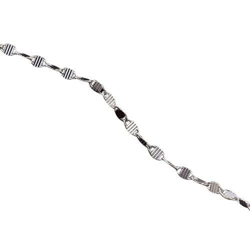 925 Sterling Silver Chains, DIY, silver color, 190x2.50mm, Sold By G