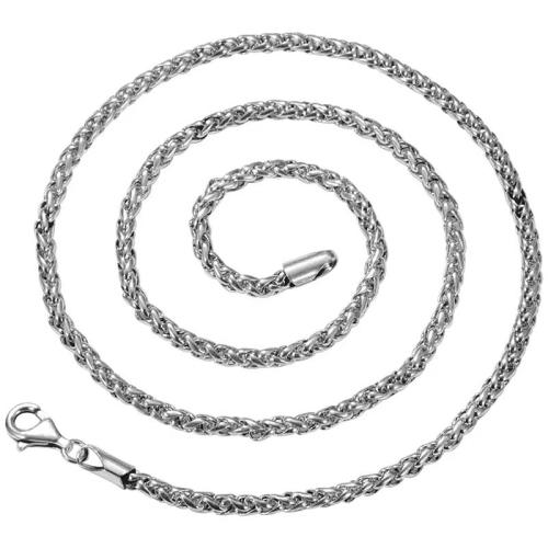 Cadenas de plata esterlina, Plata de ley 925, cadena de chopin & Bricolaje & diverso tamaño para la opción, plateado, Vendido por g