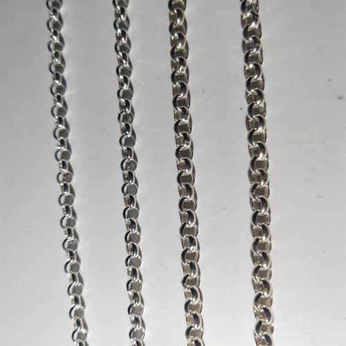 Sterling Silber Ketten, 925er Sterling Silber, DIY & verschiedene Größen vorhanden, Silberfarbe, verkauft von G