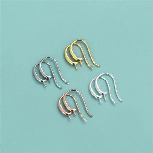 925 Sterling Sølv Hook Earwire, du kan DIY & forskellig størrelse for valg, flere farver til valg, Solgt af par