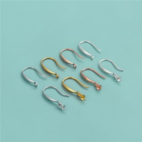925 Sterling Sølv Hook Earwire, du kan DIY & forskellige stilarter for valg, Solgt af par