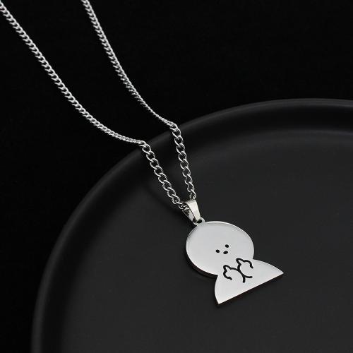 Stainless Steel Jewelry Necklace, 304 Stainless Steel, Duck, polished, fashion jewelry & Unisex, original color, Length:Approx 60 cm, Sold By PC