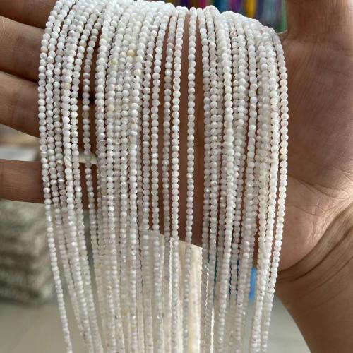 Koraliki z naturalnej słodkowodnej perły, Muszla słodkowodna, Koło, biżuteria moda & DIY & różnej wielkości do wyboru, biały, sprzedane przez Strand