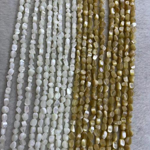 Natural Freshwater Shell Beads, Trochus, fashion jewelry & DIY, more colors for choice, Length about 5-6mm, Approx 62PCs/Strand, Sold By Strand