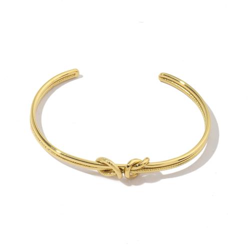 Bracelet d'acier titane, bijoux de mode & pour femme, doré, Diamètre intérieur:Environ 60mm, Vendu par PC