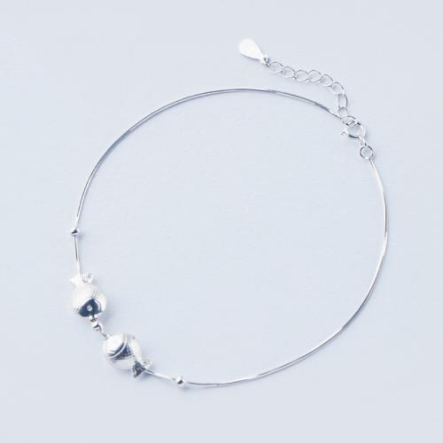 Fashion Sterling Silver Anklet, 925 Sterling Silver, with 3.5cm extender chain, Fish, polished, fashion jewelry & for woman, nickel, lead & cadmium free, Length:Approx 22 cm, Sold By PC