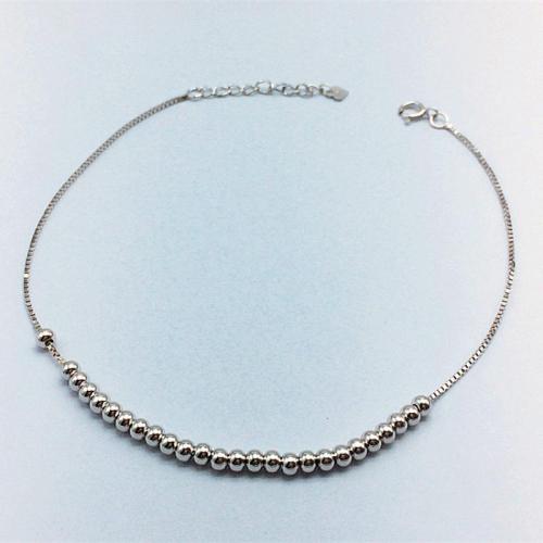 925 Sterling Silver Jewelry Sets anklet & bracelet fashion jewelry & for woman nickel lead & cadmium free Sold By PC