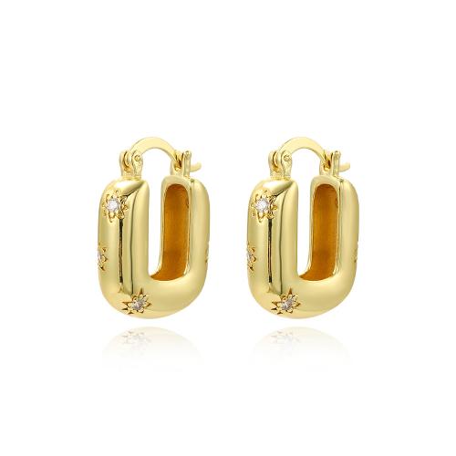 Cubic Zirconia Micro Pave Brass Earring, high quality plated, fashion jewelry & micro pave cubic zirconia & for woman, more colors for choice, nickel, lead & cadmium free, 20x25mm, Sold By Pair