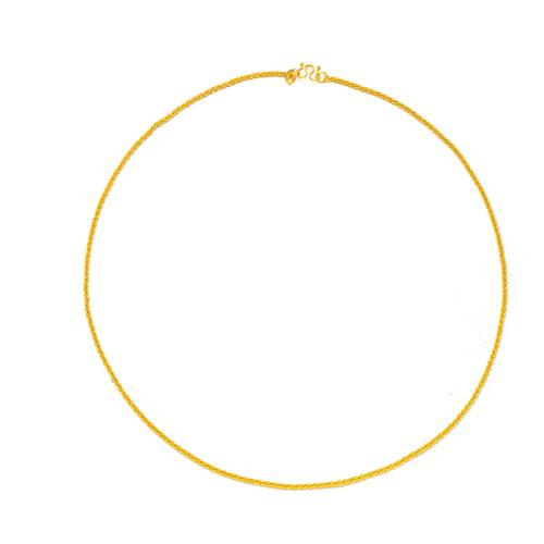 Mässing Chain Necklace, mode smycken & för kvinna, gyllene, nickel, bly och kadmium gratis, 2mm, Såld Per Ca 45 cm Strand