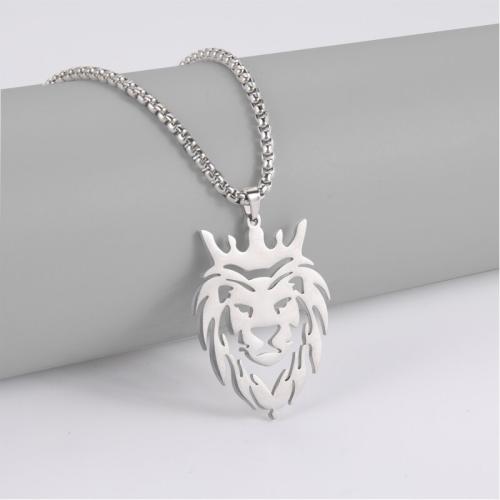 Titanium Steel Necklace Lion polished fashion jewelry & for man Length Approx 60 cm Sold By PC