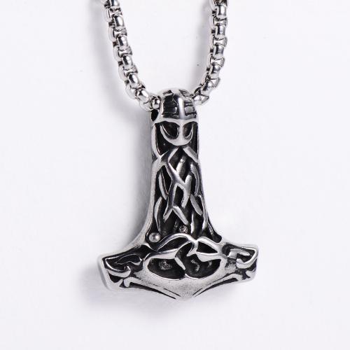 Stainless Steel Jewelry Necklace, 304 Stainless Steel, vintage & Unisex, original color, Length:Approx 60 cm, Sold By PC