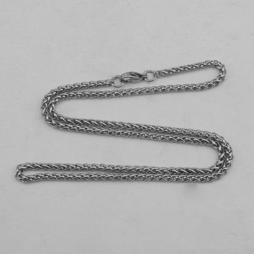 Stainless Steel Necklace Chain 304 Stainless Steel polished for man original color 2.80mm Length Approx 50 cm Sold By PC