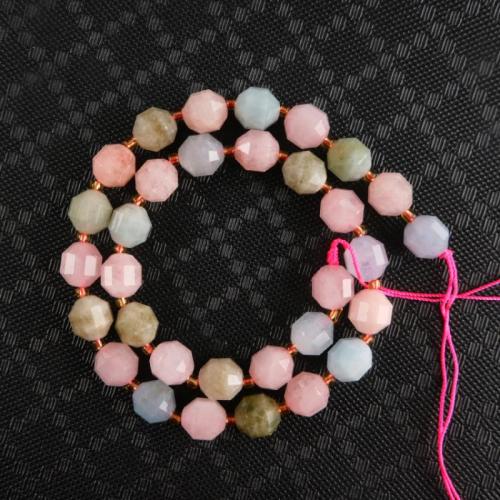 Gemstone Jewelry Beads, Morganite, polished, DIY & different size for choice & faceted, multi-colored, Sold Per Approx 38 cm Strand