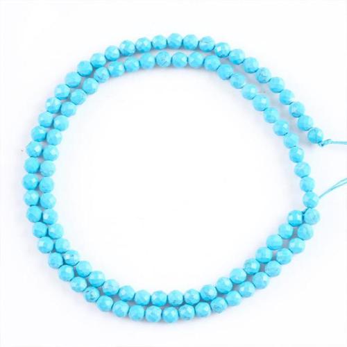 Türkis Perlen, Natürliche Türkis, DIY & verschiedene Größen vorhanden, blau, verkauft per ca. 38 cm Strang