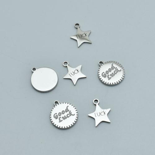 Stainless Steel Pendants 304 Stainless Steel polished & DIY original color Sold By PC