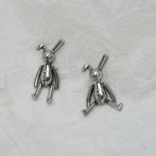 Stainless Steel Animal Pendants 304 Stainless Steel Rabbit polished DIY original color Sold By PC