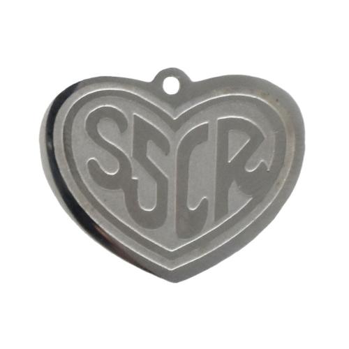 Stainless Steel Heart Pendants, 304 Stainless Steel, polished, DIY, original color, 25x20x1.80mm, Sold By PC