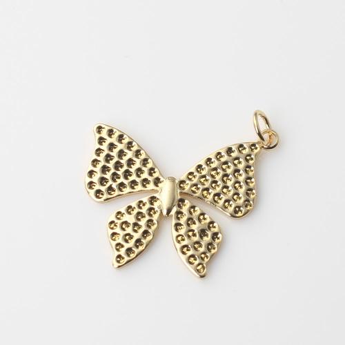 Brass Jewelry Pendants Bowknot gold color plated DIY nickel lead & cadmium free Sold By PC