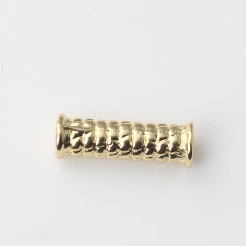 Brass Tube Beads, Column, gold color plated, DIY, nickel, lead & cadmium free, 13.80x4.50x4.40mm, Sold By PC