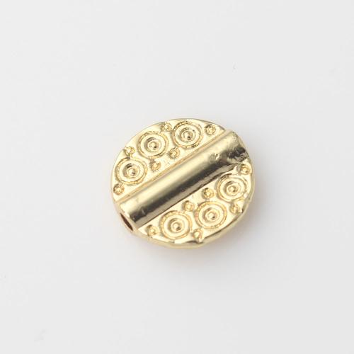 Brass Jewelry Beads, Round, gold color plated, DIY, nickel, lead & cadmium free, 10.20x10x2.60mm, Sold By PC