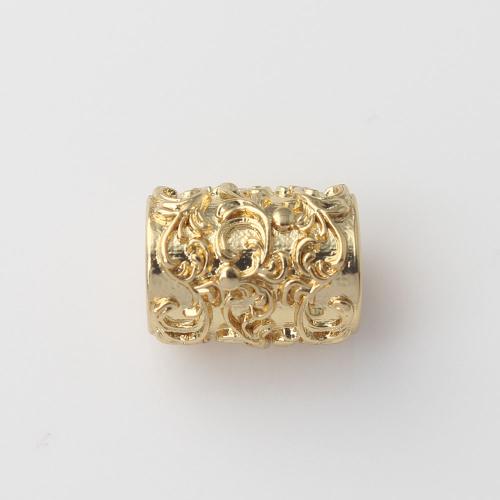 Brass Tube Beads, Column, gold color plated, DIY, nickel, lead & cadmium free, 10.30x8.10x7.80mm, Sold By PC