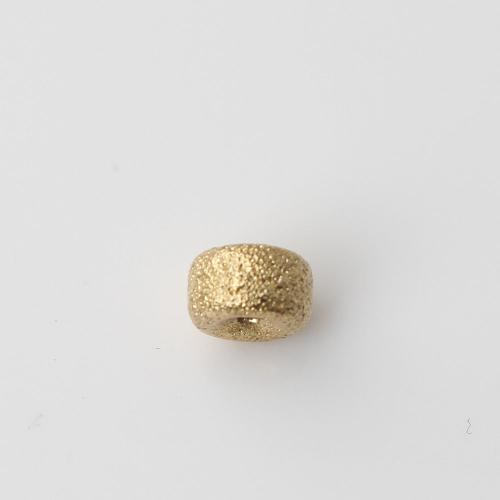 Perles bijoux en laiton, Rond, Placage de couleur d'or, DIY, protéger l'environnement, sans nickel, plomb et cadmium, 6.30x6.10x3.50mm, Vendu par PC