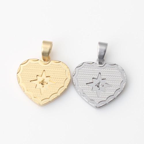 Brass Heart Pendants, plated, DIY, more colors for choice, nickel, lead & cadmium free, 14.10x14x1.70mm, Sold By PC