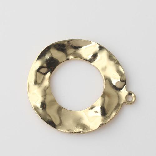 Brass Jewelry Pendants Slightly Round gold color plated DIY nickel lead & cadmium free Sold By PC