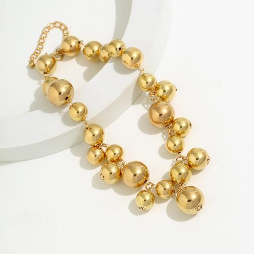 Plastic Pearl Necklace with Plastic Pearl & Iron plated fashion jewelry & for woman Sold By PC