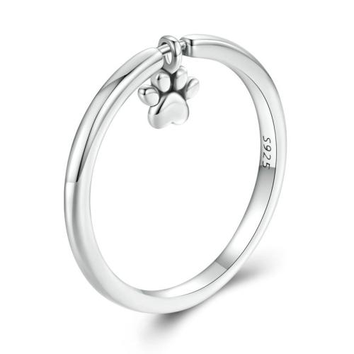Ezüst ékszer Finger Ring, 925 Ezüst, galvanizált, különböző méretű a választás & a nő, platina színű, Által értékesített PC