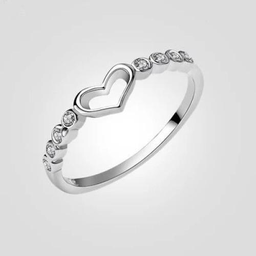 Zinklegering ringen, Zinc Alloy, plated, verschillende grootte voor keus & micro pave zirconia & voor vrouw, meer kleuren voor de keuze, Verkocht door PC