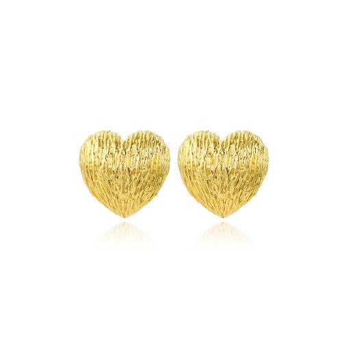 Brass Stud Earring, Heart, high quality plated, fashion jewelry & for woman, more colors for choice, nickel, lead & cadmium free, 18mm, Sold By Pair