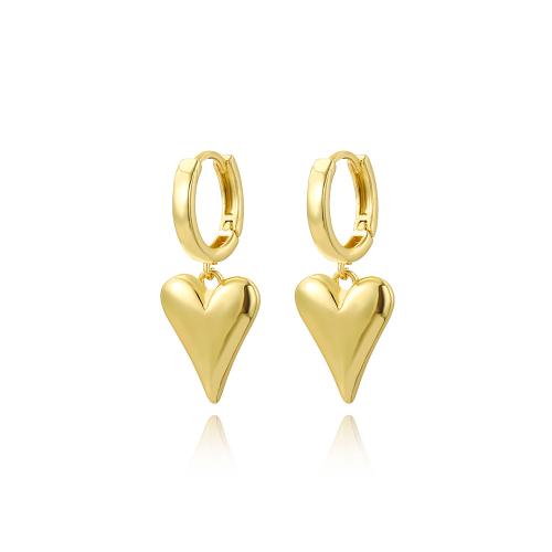 Brass Leverback Earring, Heart, high quality plated, fashion jewelry & for woman, more colors for choice, nickel, lead & cadmium free, 18x32mm, Sold By Pair