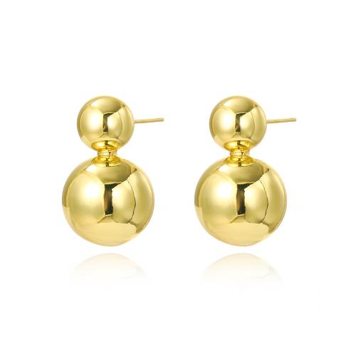 Brass Stud Earring, high quality plated, fashion jewelry & for woman, more colors for choice, nickel, lead & cadmium free, 15x25mm, Sold By Pair