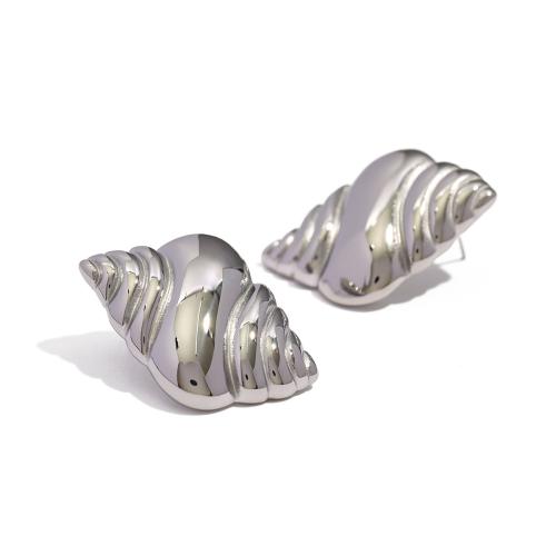 Roestvrij staal Stud Earrings, 304 roestvrij staal, mode sieraden & voor vrouw, 38x22.90mm, Verkocht door pair