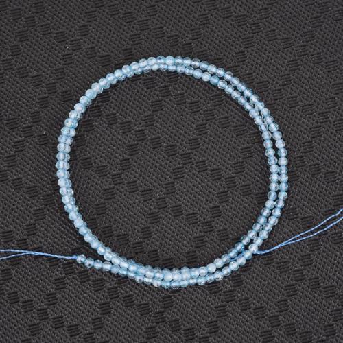 Gemstone Jewelry Beads, Topaze, DIY & different size for choice & faceted, blue, Sold Per Approx 38 cm Strand